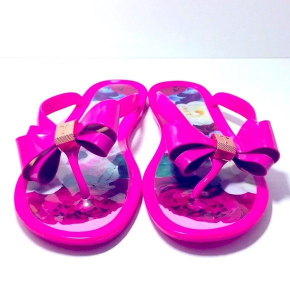 Ted Baker London Shoes - Ted baker Pink Bow Flip Flops